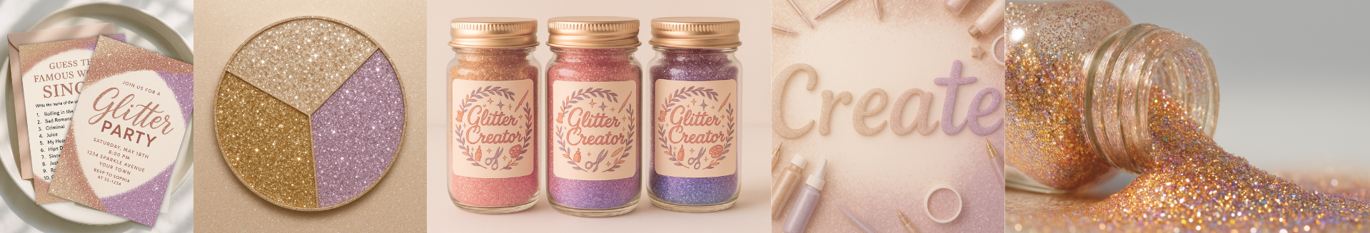 GlitterCreator banner with creative crafts tagline